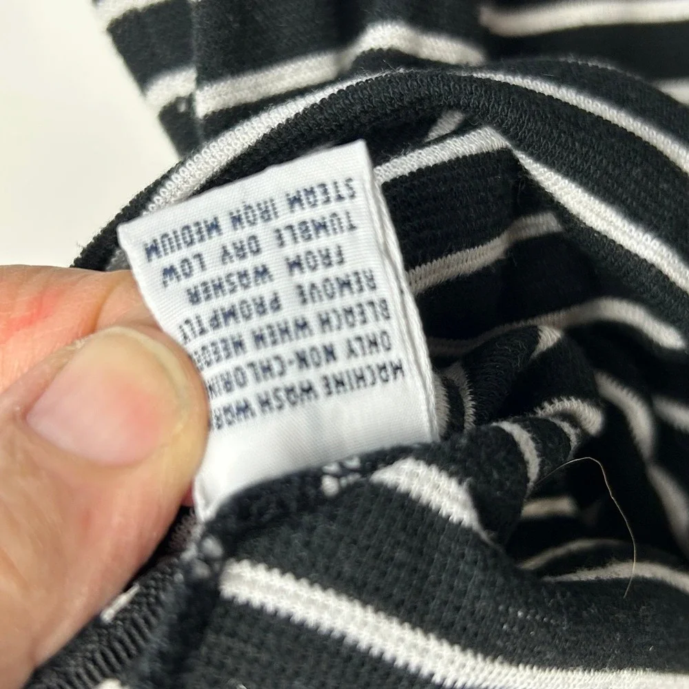 Ralph Lauren Polo Golf‎ Black White Stripes Polo Shirt Men's Large